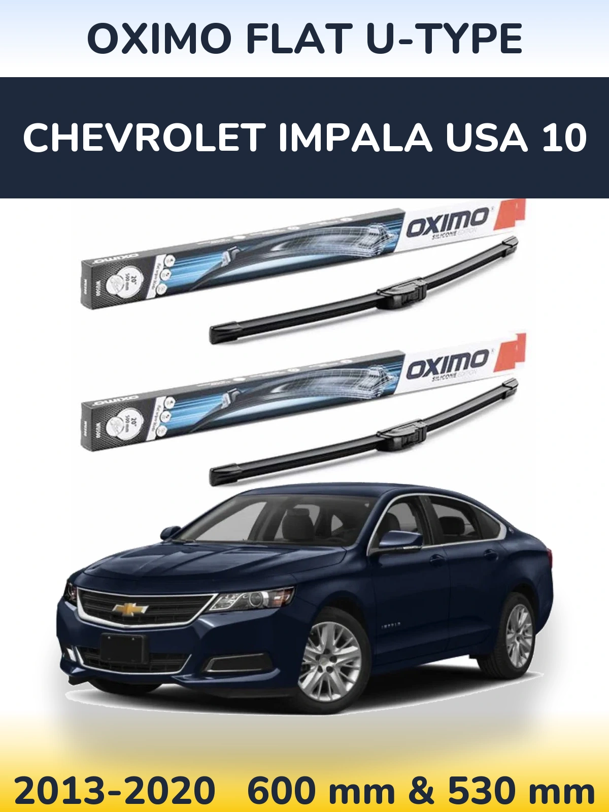 Torkarblad Oximo Flat U-type för Chevrolet Impala USA 10