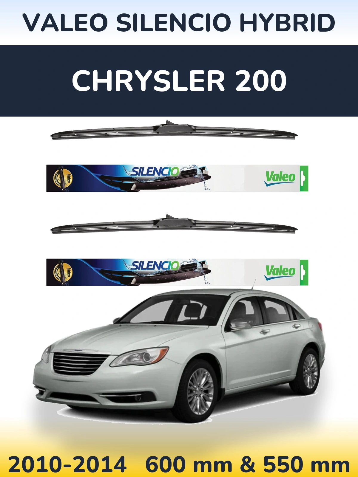 Torkarblad Valeo Silencio Hybrid för Chrysler 200