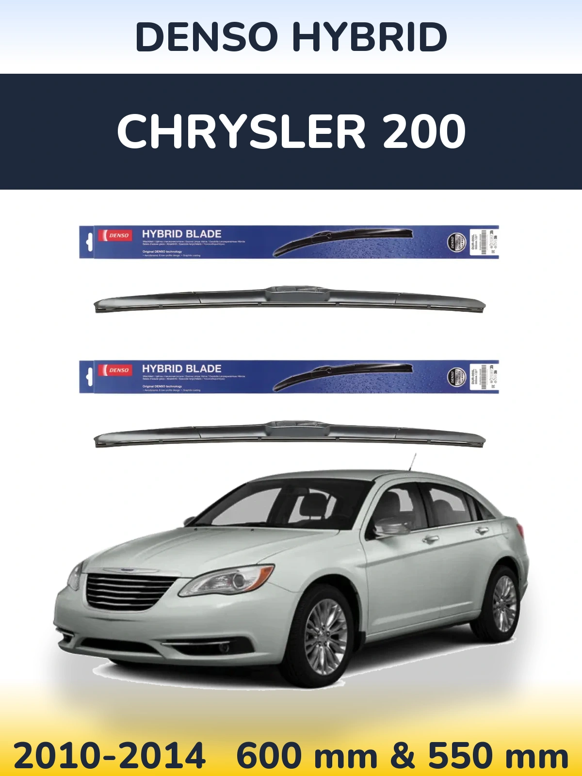 Torkarblad Denso Hybrid för Chrysler 200
