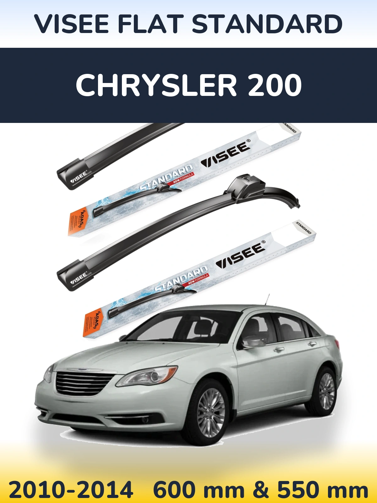 Torkarblad VISEE FLAT STANDARD för Chrysler 200