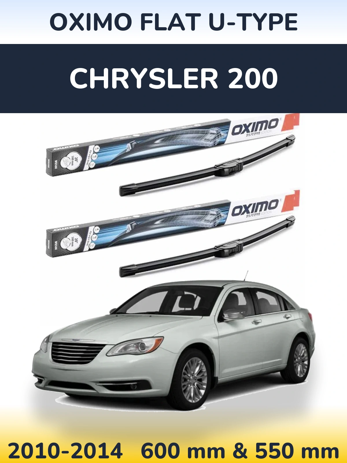 Torkarblad Oximo Flat U-type för Chrysler 200