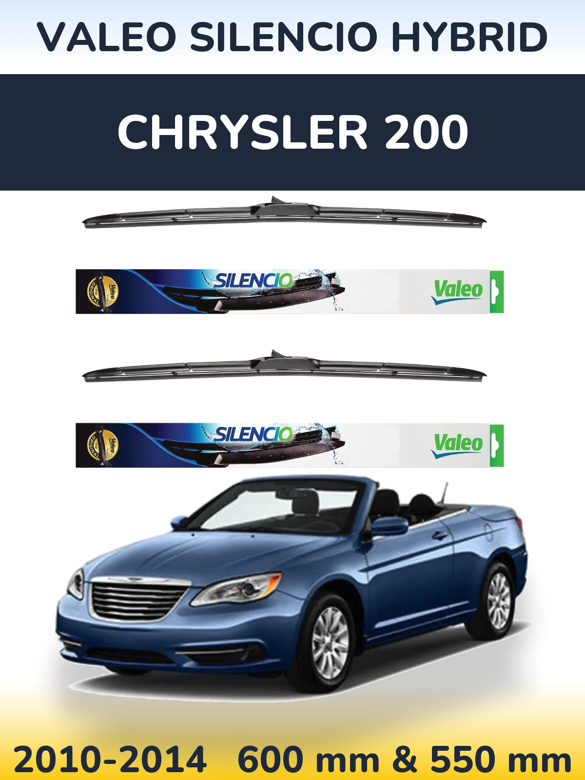 Torkarblad Valeo Silencio Hybrid för Chrysler 200