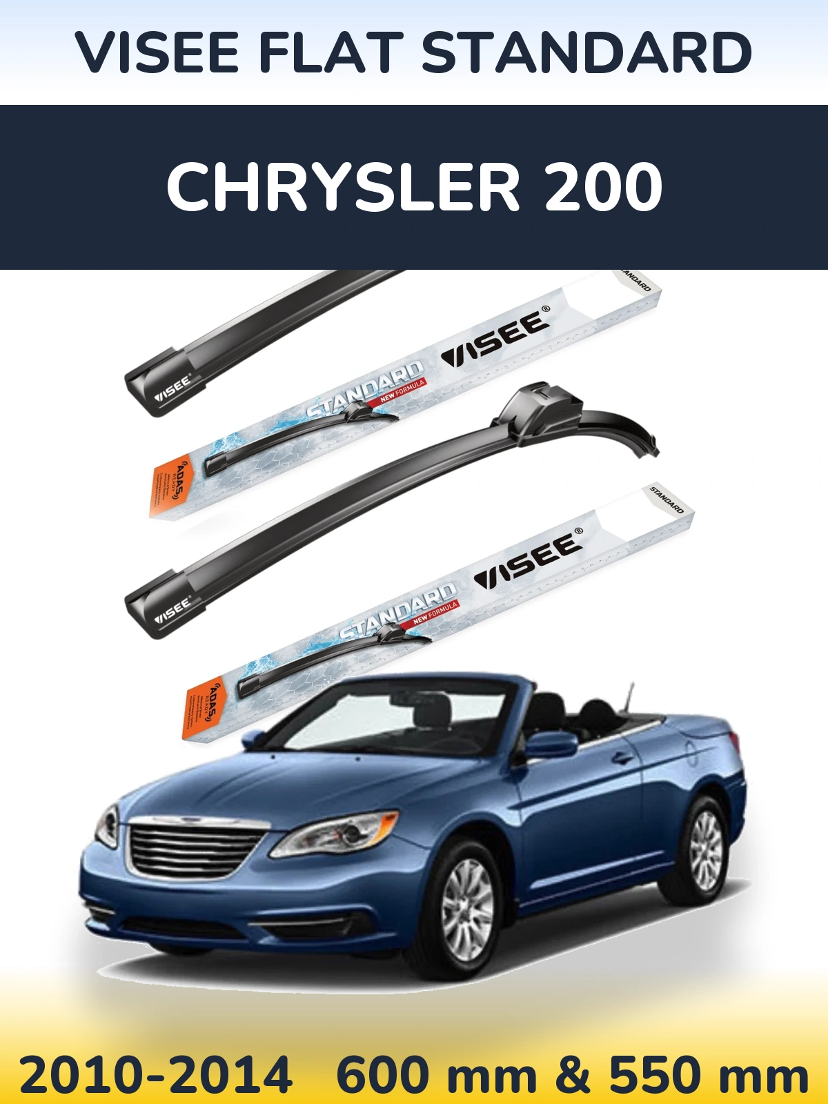Torkarblad VISEE FLAT STANDARD för Chrysler 200