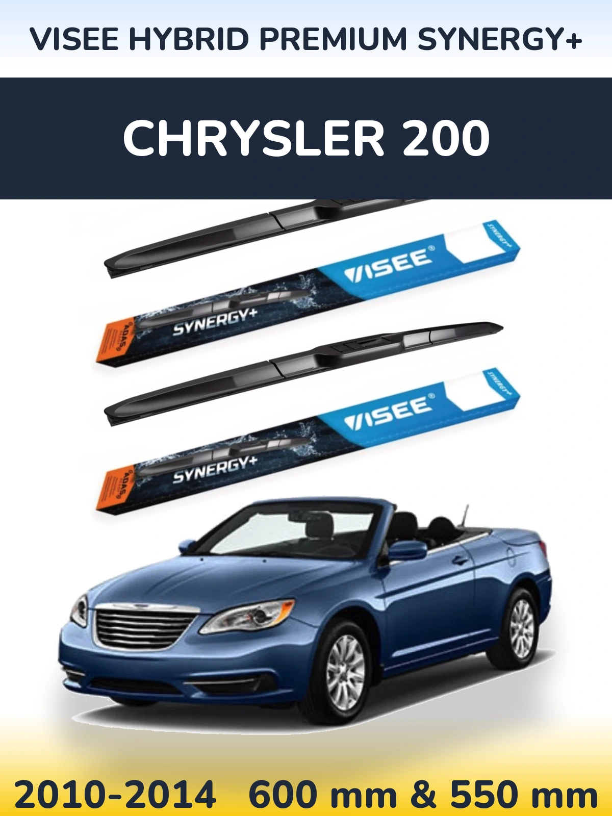 Torkarblad VISEE HYBRID PREMIUM SYNERGY+ för Chrysler 200