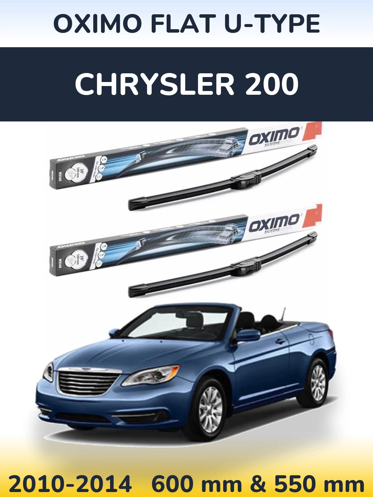 Torkarblad Oximo Flat U-type för Chrysler 200