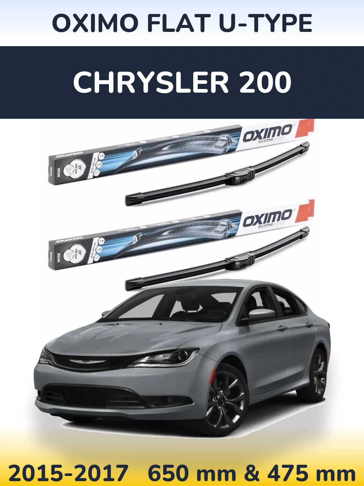 Torkarblad Oximo Flat U-type för Chrysler 200