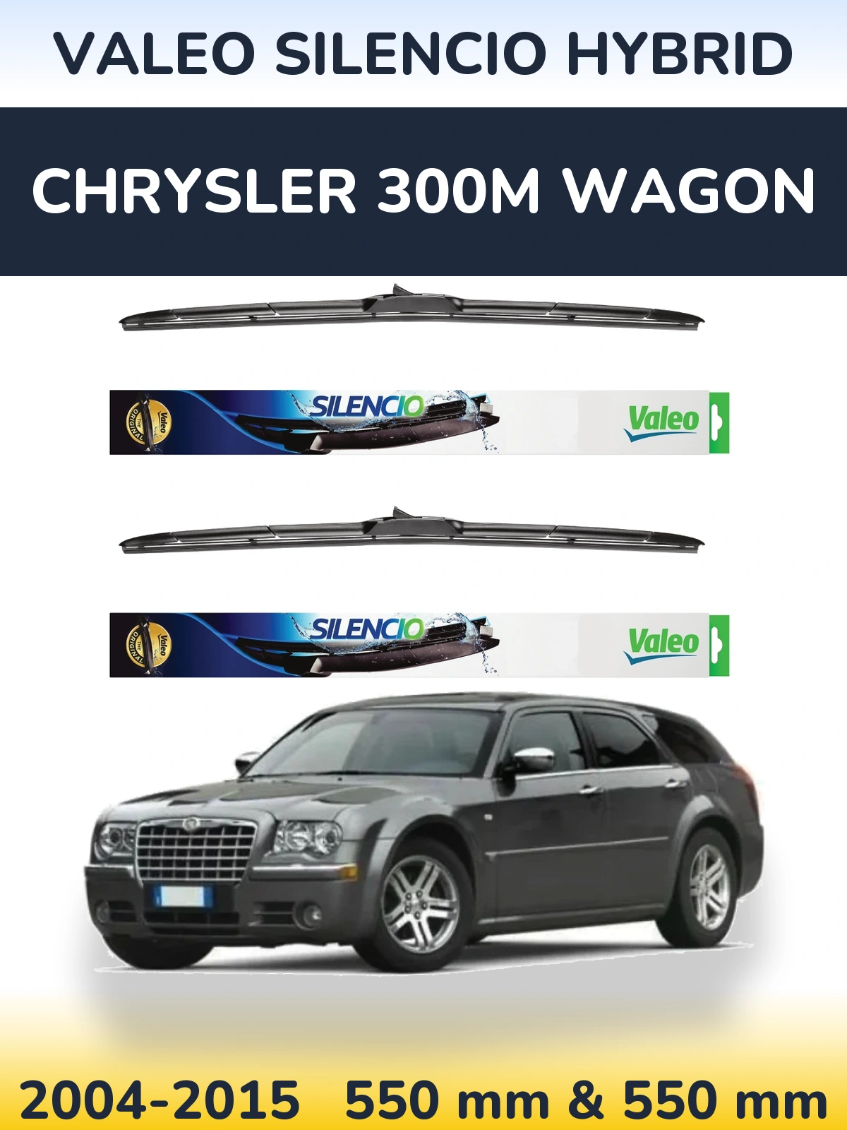 Torkarblad Valeo Silencio Hybrid för Chrysler 300M Wagon