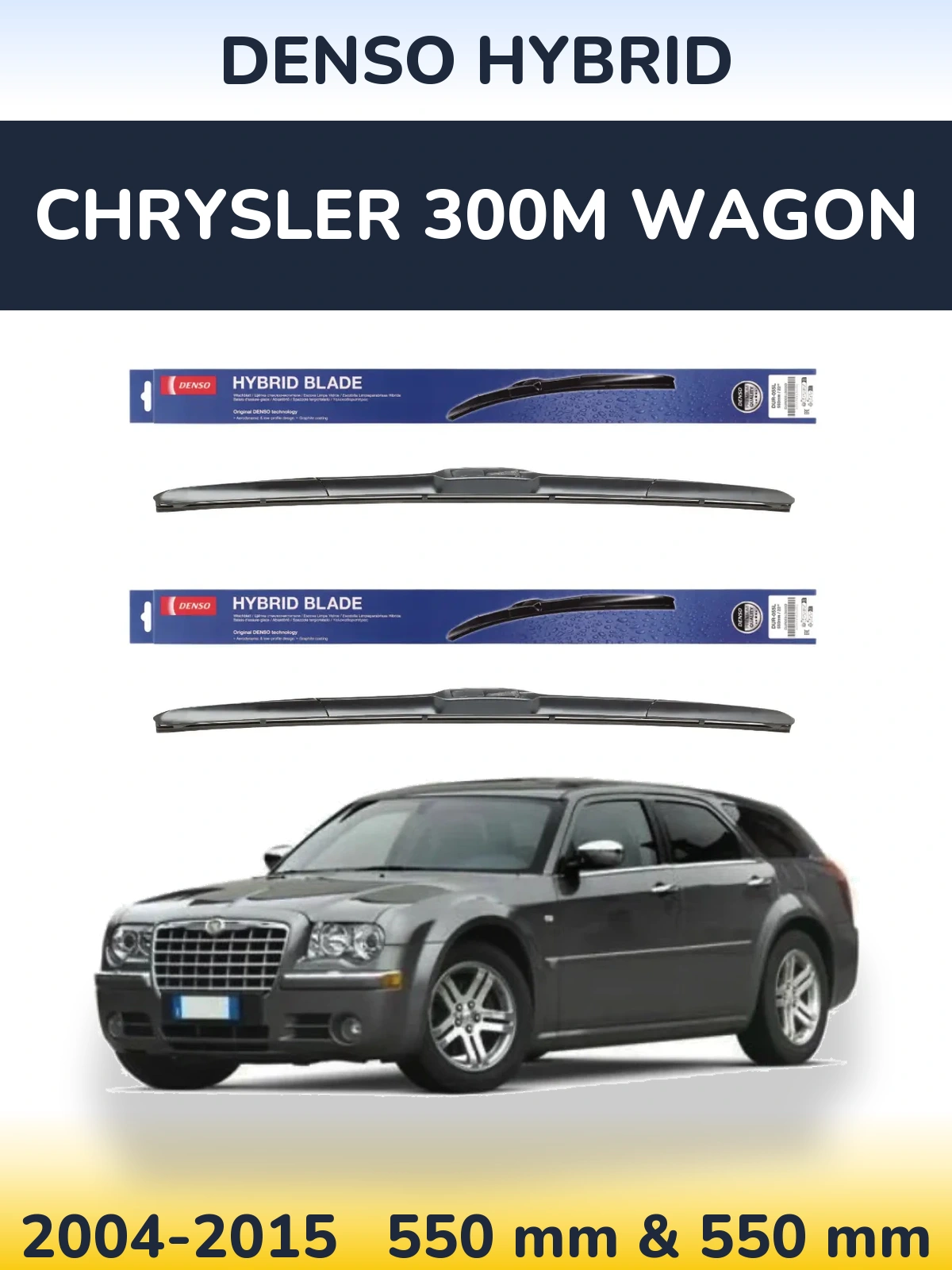 Torkarblad Denso Hybrid för Chrysler 300M Wagon