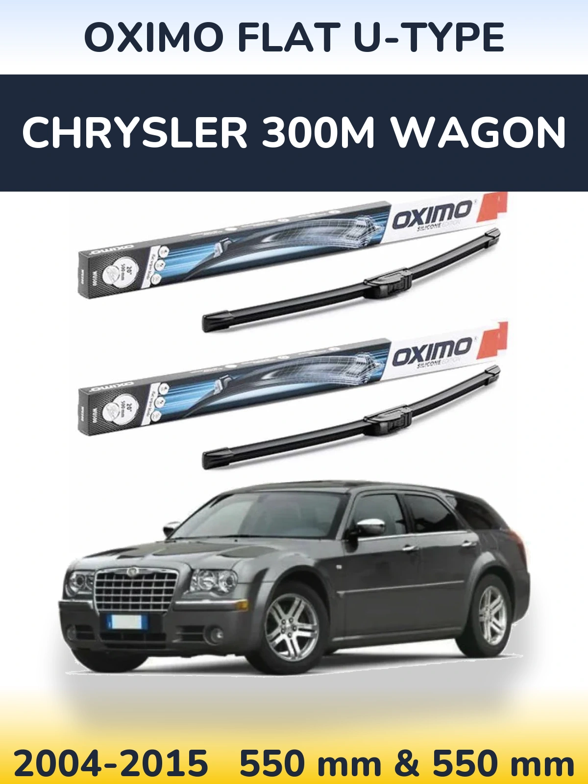 Torkarblad Oximo Flat U-type för Chrysler 300M Wagon
