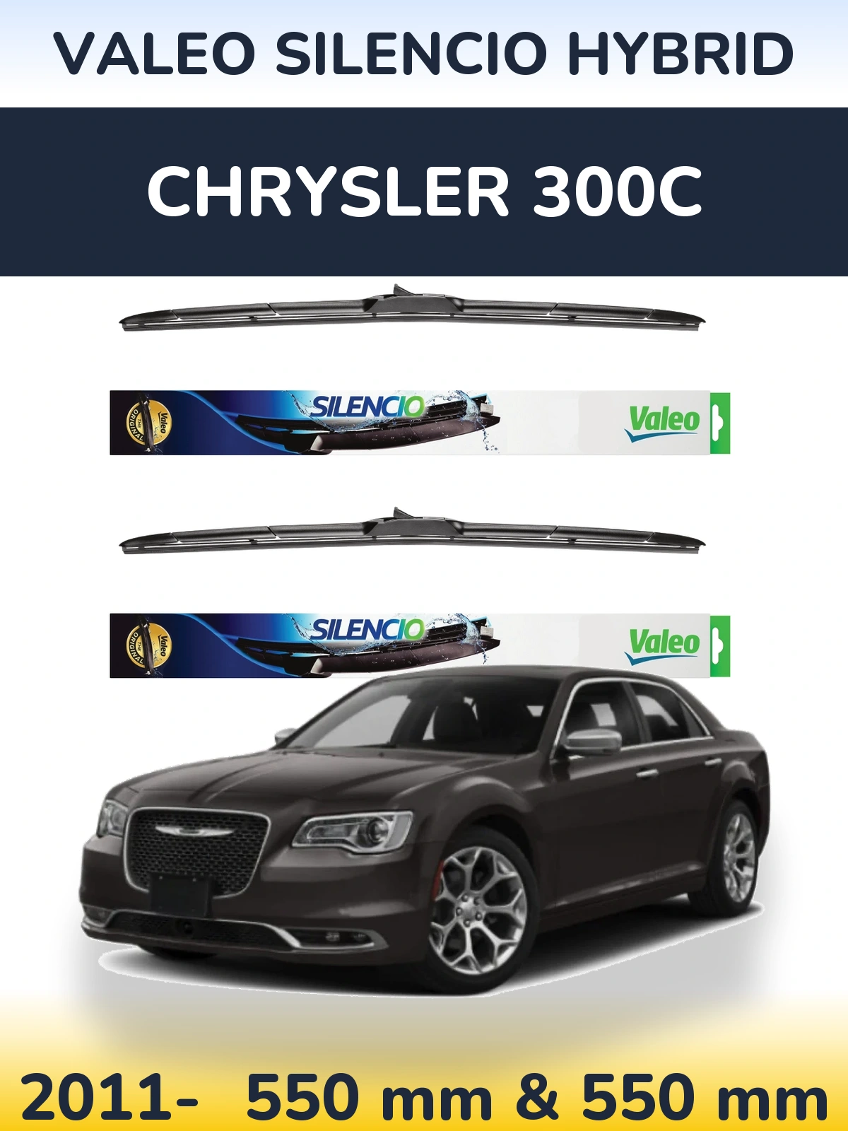 Torkarblad Valeo Silencio Hybrid för Chrysler 300C