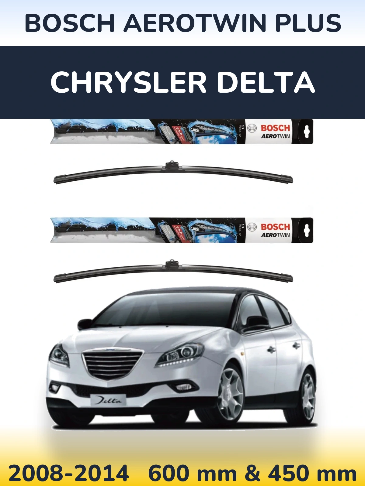 Torkarblad BOSCH AeroTwin Plus för Chrysler Delta