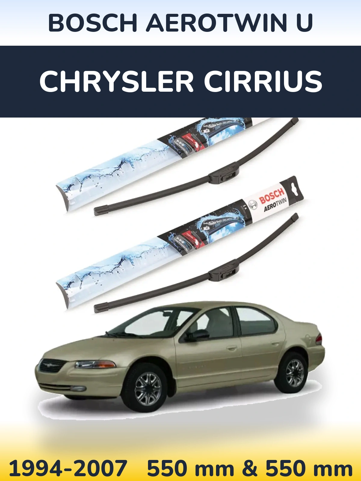 Torkarblad BOSCH AeroTwin U för Chrysler Cirrius