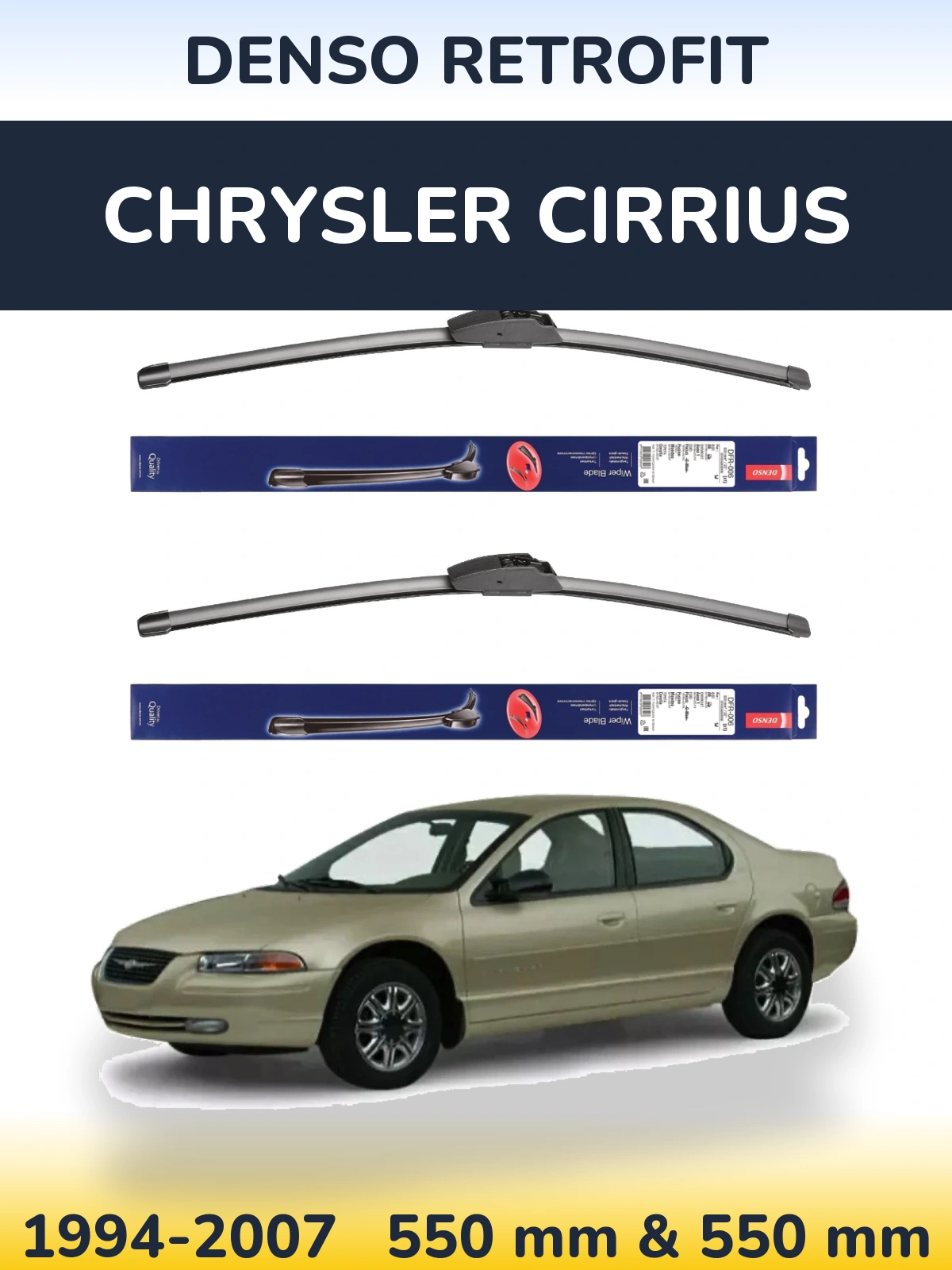Torkarblad Denso Retrofit för Chrysler Cirrius