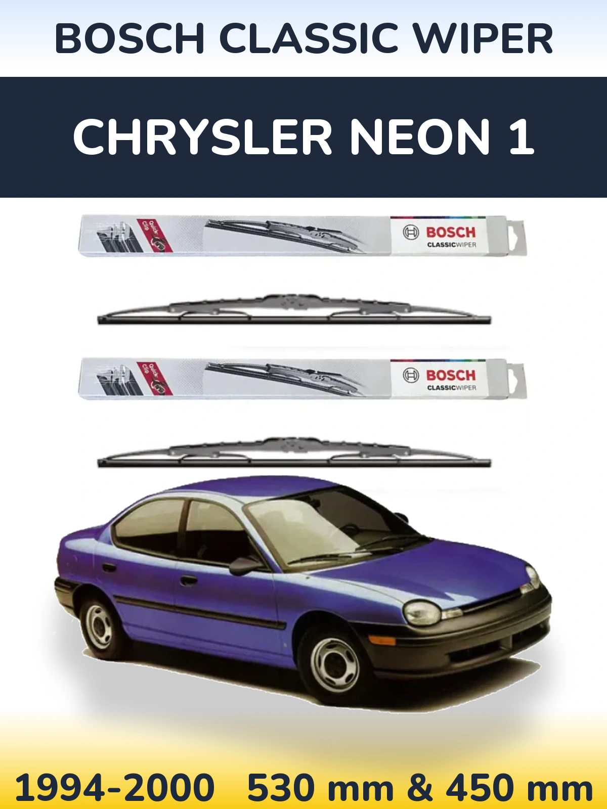 Torkarblad BOSCH Classic Wiper för Chrysler Neon 1