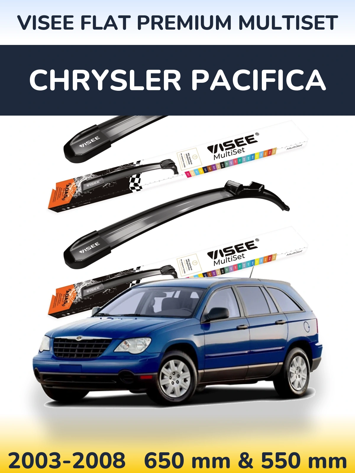 Torkarblad VISEE FLAT PREMIUM MultiSet för Chrysler Pacifica