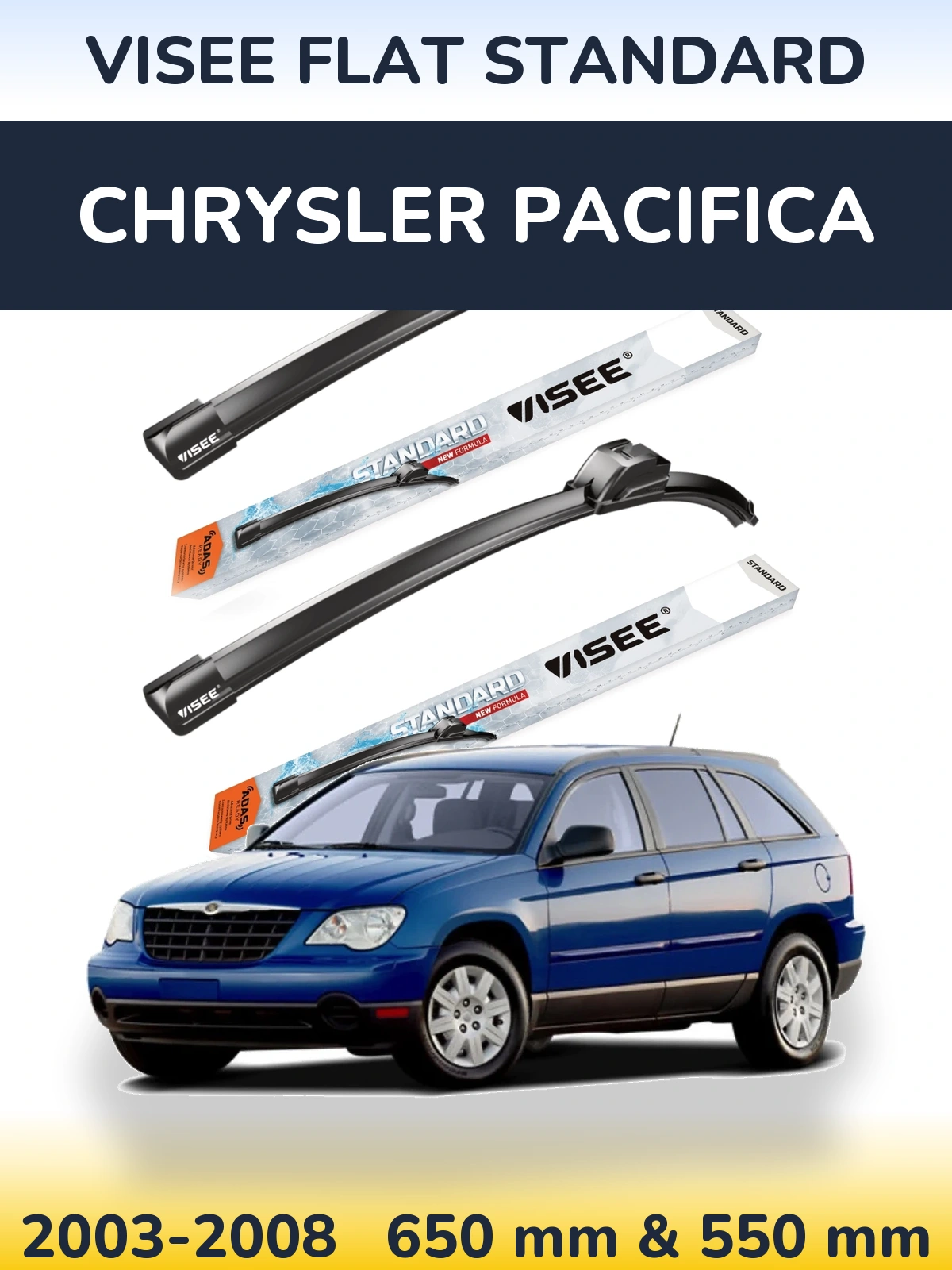 Torkarblad VISEE FLAT STANDARD för Chrysler Pacifica