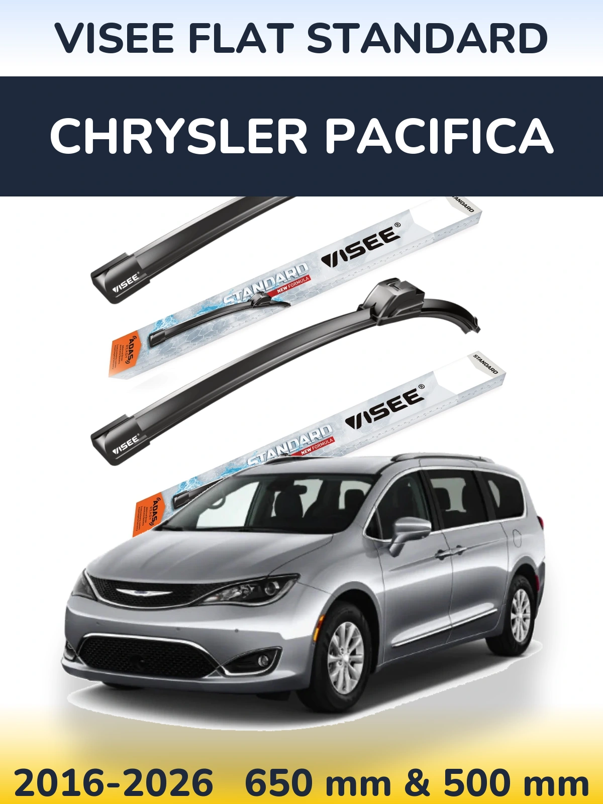 Torkarblad VISEE FLAT STANDARD för Chrysler Pacifica