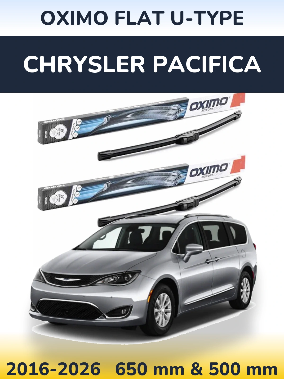 Torkarblad Oximo Flat U-type för Chrysler Pacifica