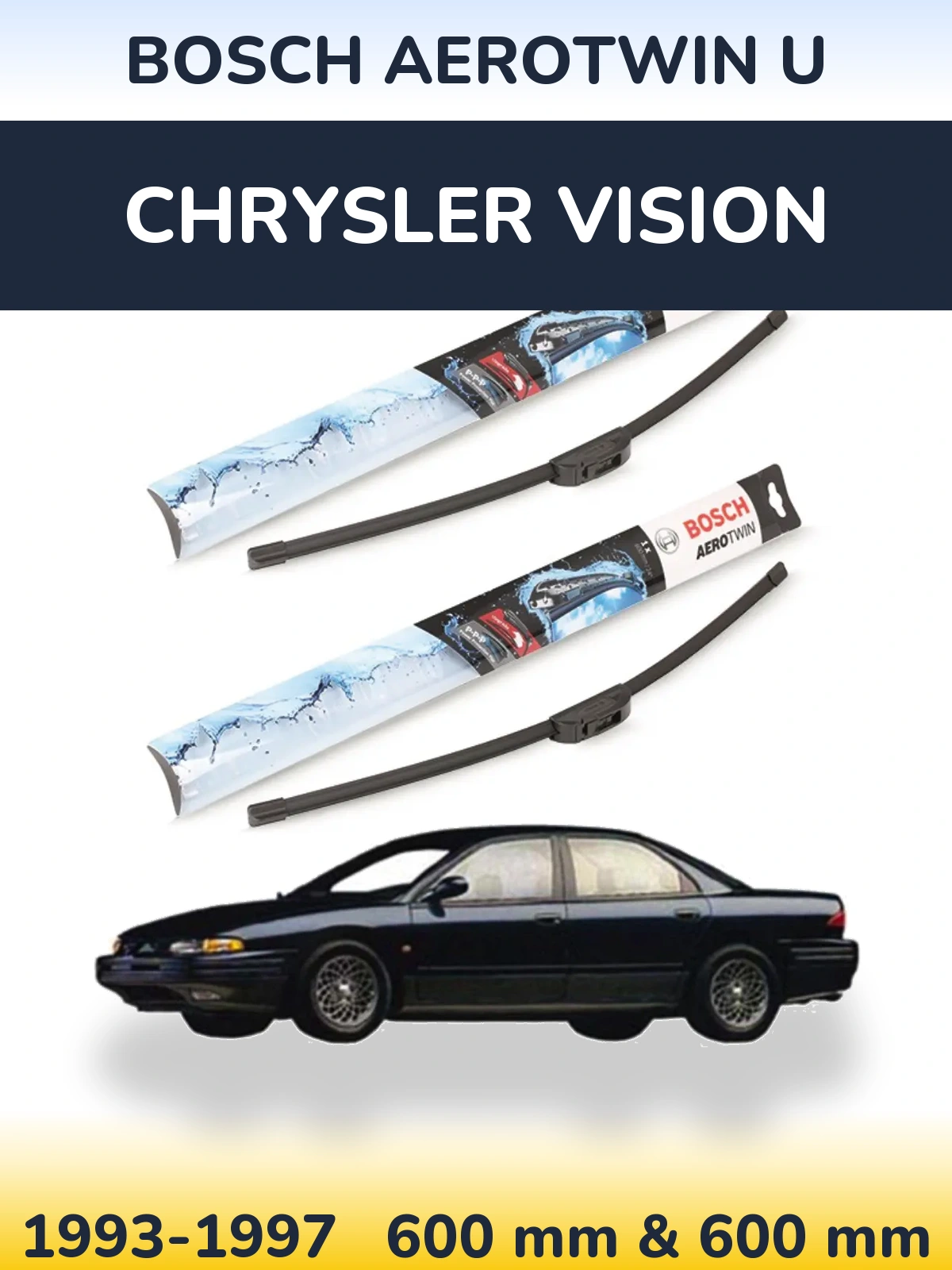 Torkarblad BOSCH AeroTwin U för Chrysler Vision