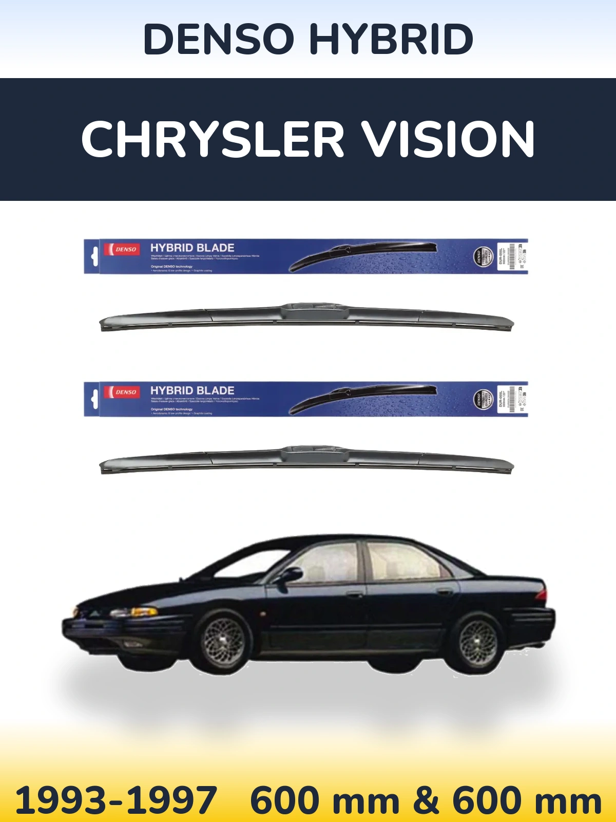 Torkarblad Denso Hybrid för Chrysler Vision