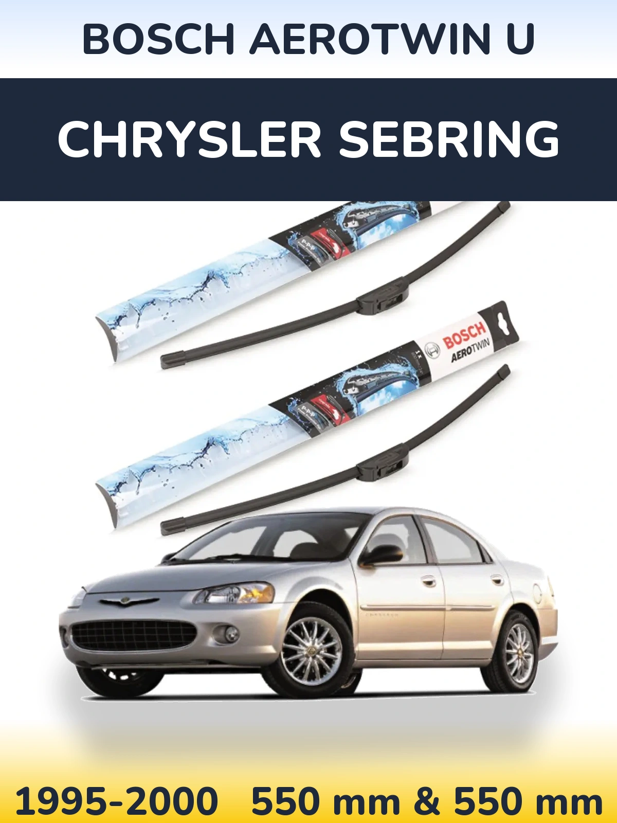 Torkarblad BOSCH AeroTwin U för Chrysler Sebring