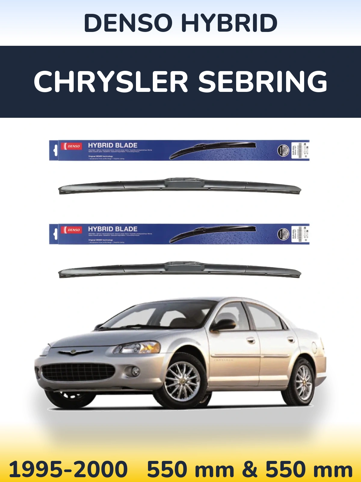 Torkarblad Denso Hybrid för Chrysler Sebring