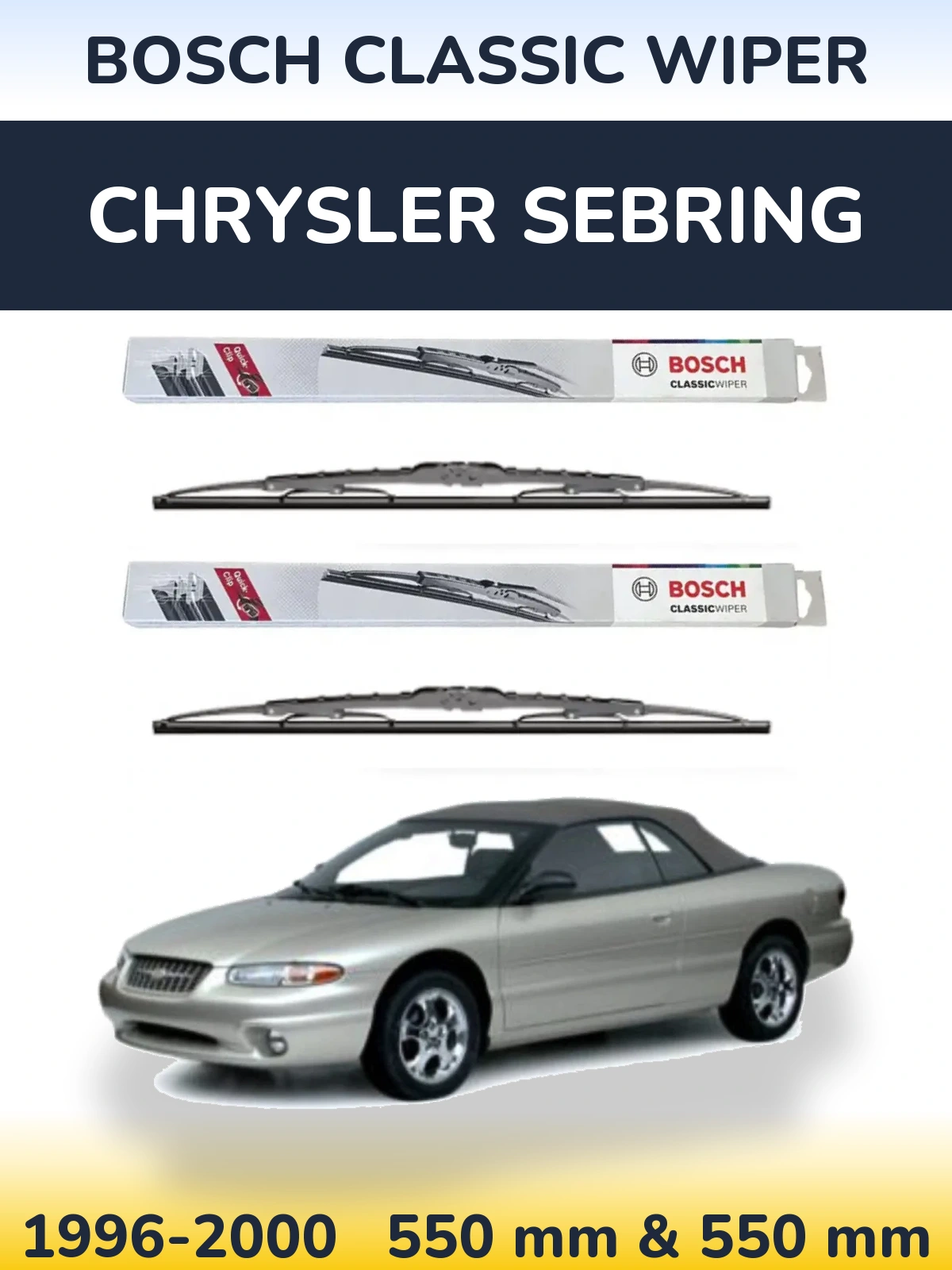 Torkarblad BOSCH Classic Wiper för Chrysler Sebring