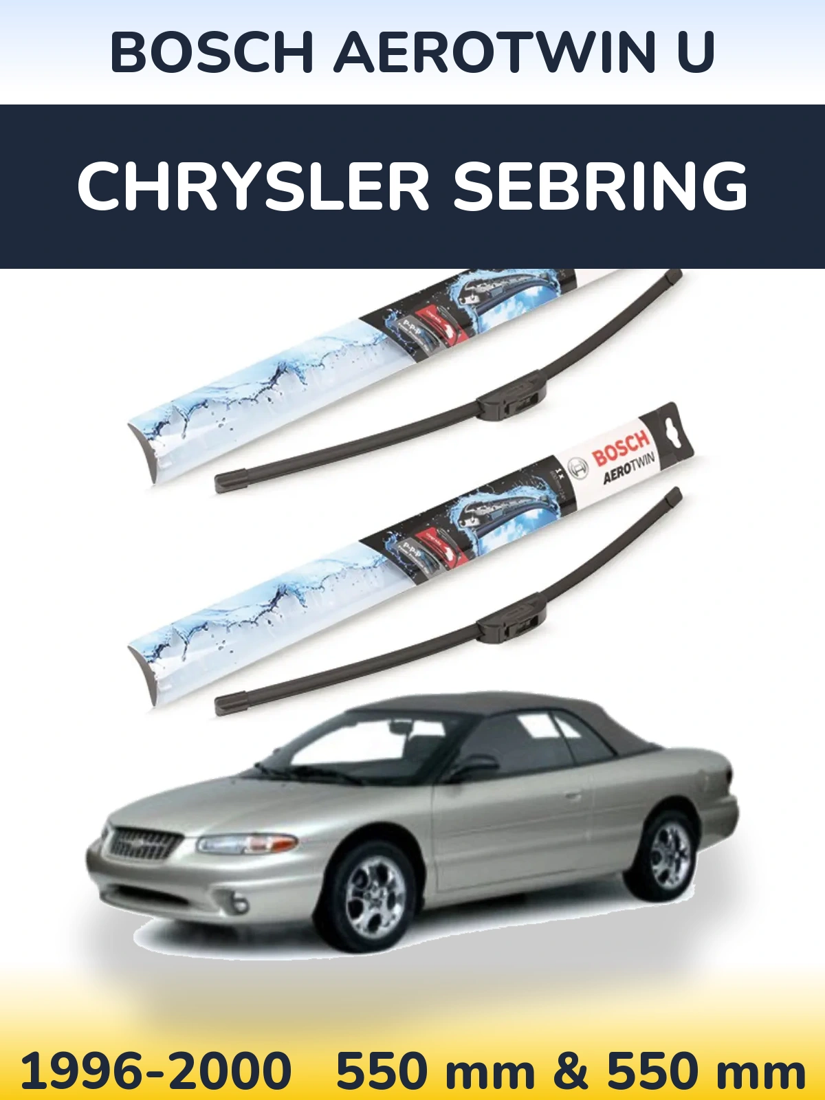 Torkarblad BOSCH AeroTwin U för Chrysler Sebring