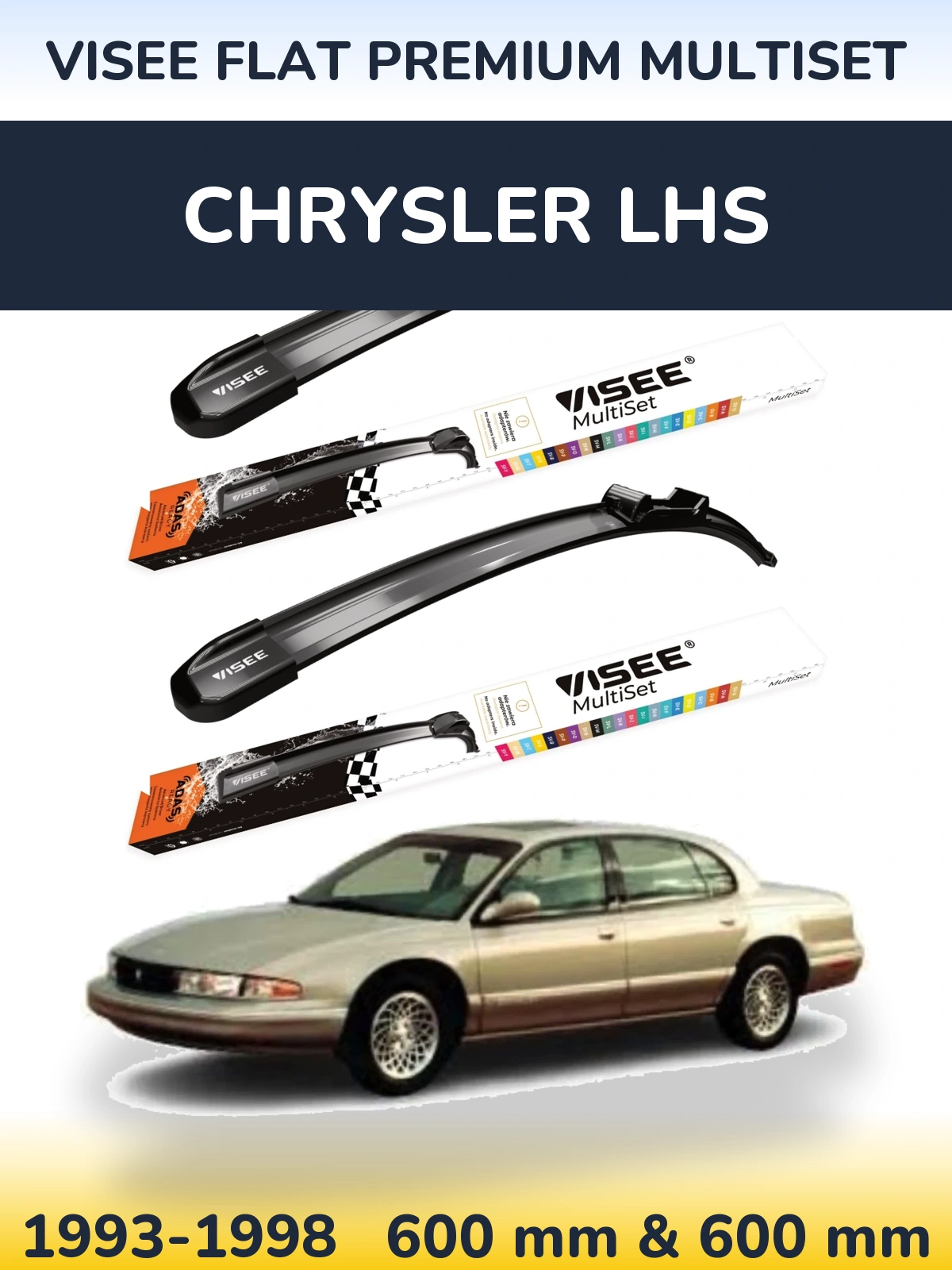 Torkarblad VISEE FLAT PREMIUM MultiSet för Chrysler LHS