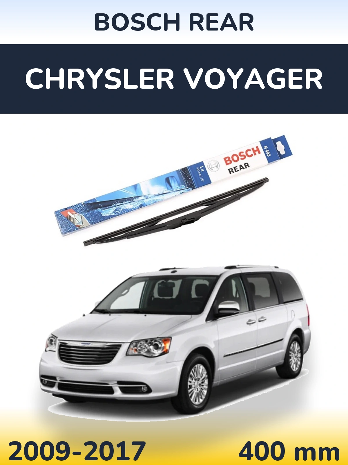 Задний дворник BOSCH Rear 400 мм для Chrysler Voyager 2009-2017