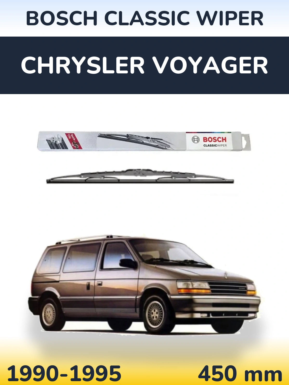 Torkarblad BOSCH Classic Wiper för Chrysler Voyager