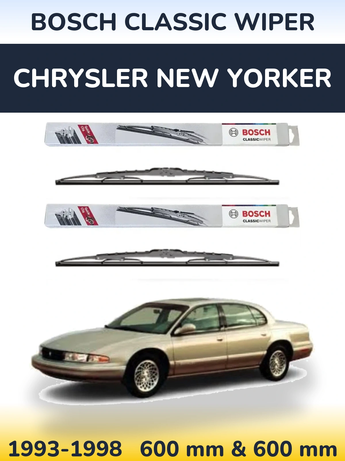 Torkarblad BOSCH Classic Wiper för Chrysler New Yorker