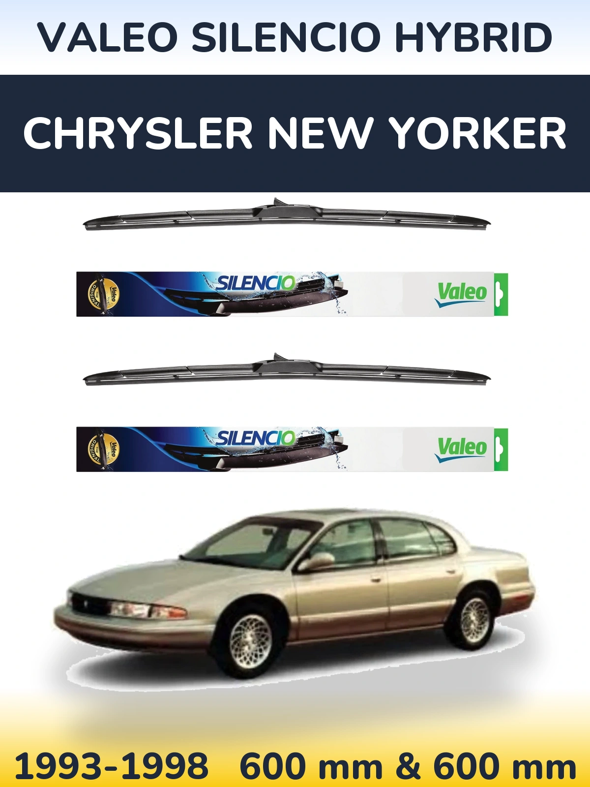 Torkarblad Valeo Silencio Hybrid för Chrysler New Yorker