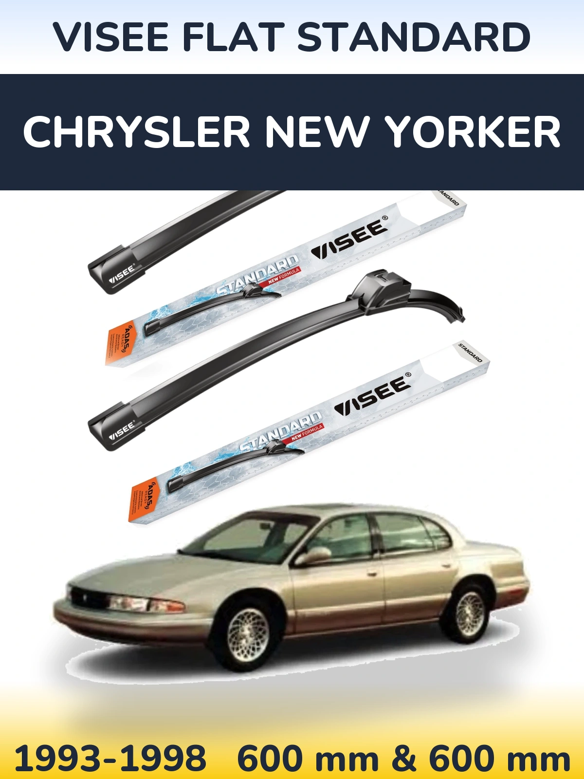 Torkarblad VISEE FLAT STANDARD för Chrysler New Yorker