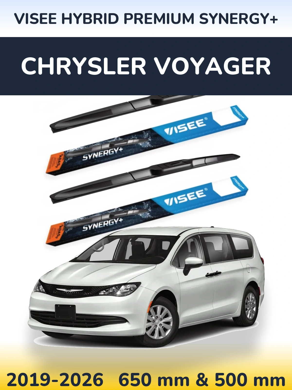 Torkarblad VISEE HYBRID PREMIUM SYNERGY+ för Chrysler Voyager