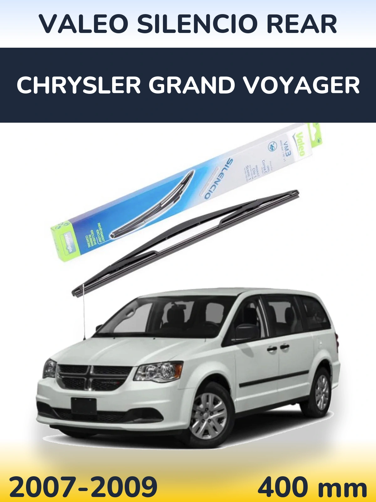 Torkarblad Valeo Silencio Rear för Chrysler Grand Voyager