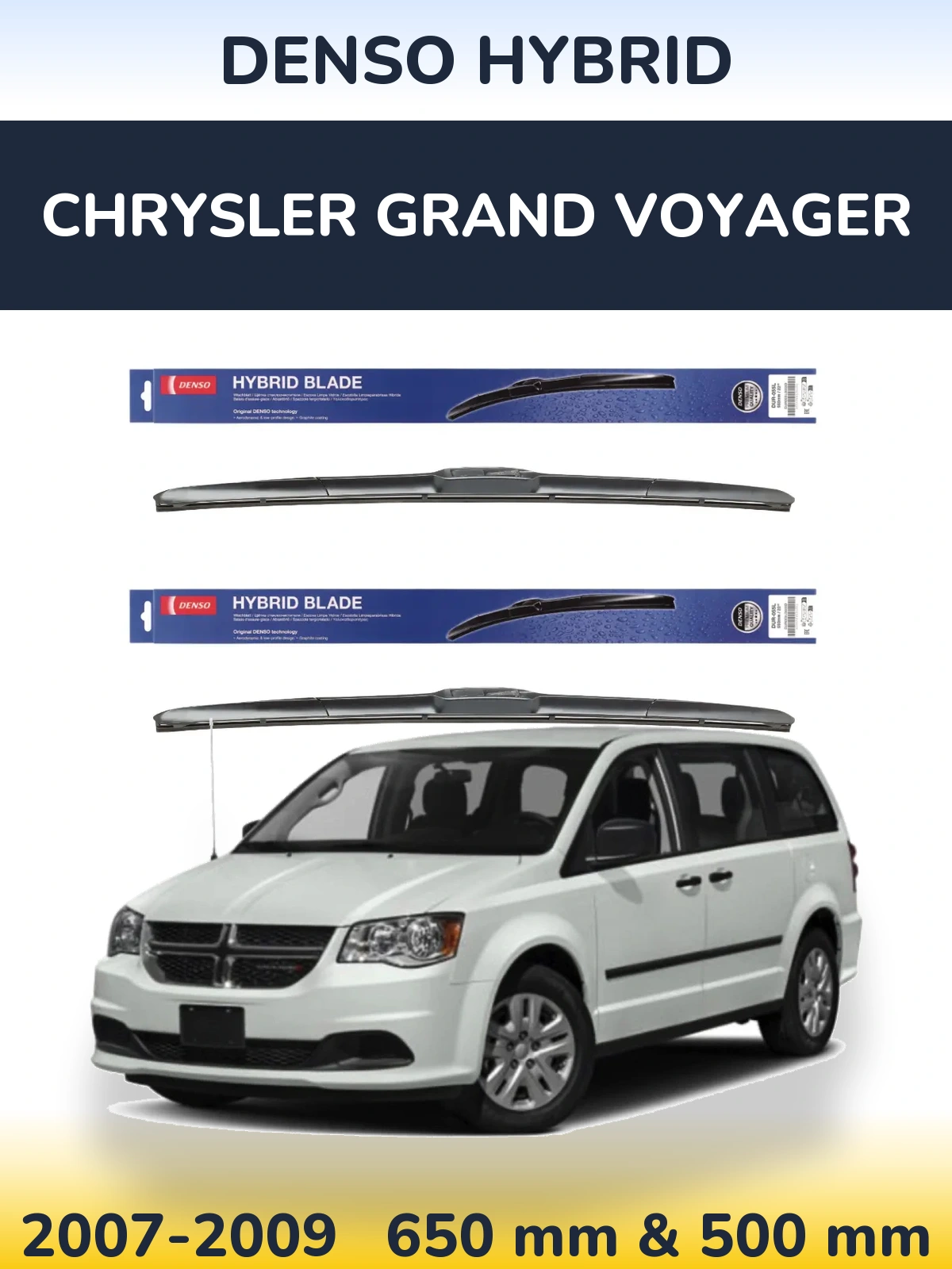 Torkarblad Denso Hybrid för Chrysler Grand Voyager