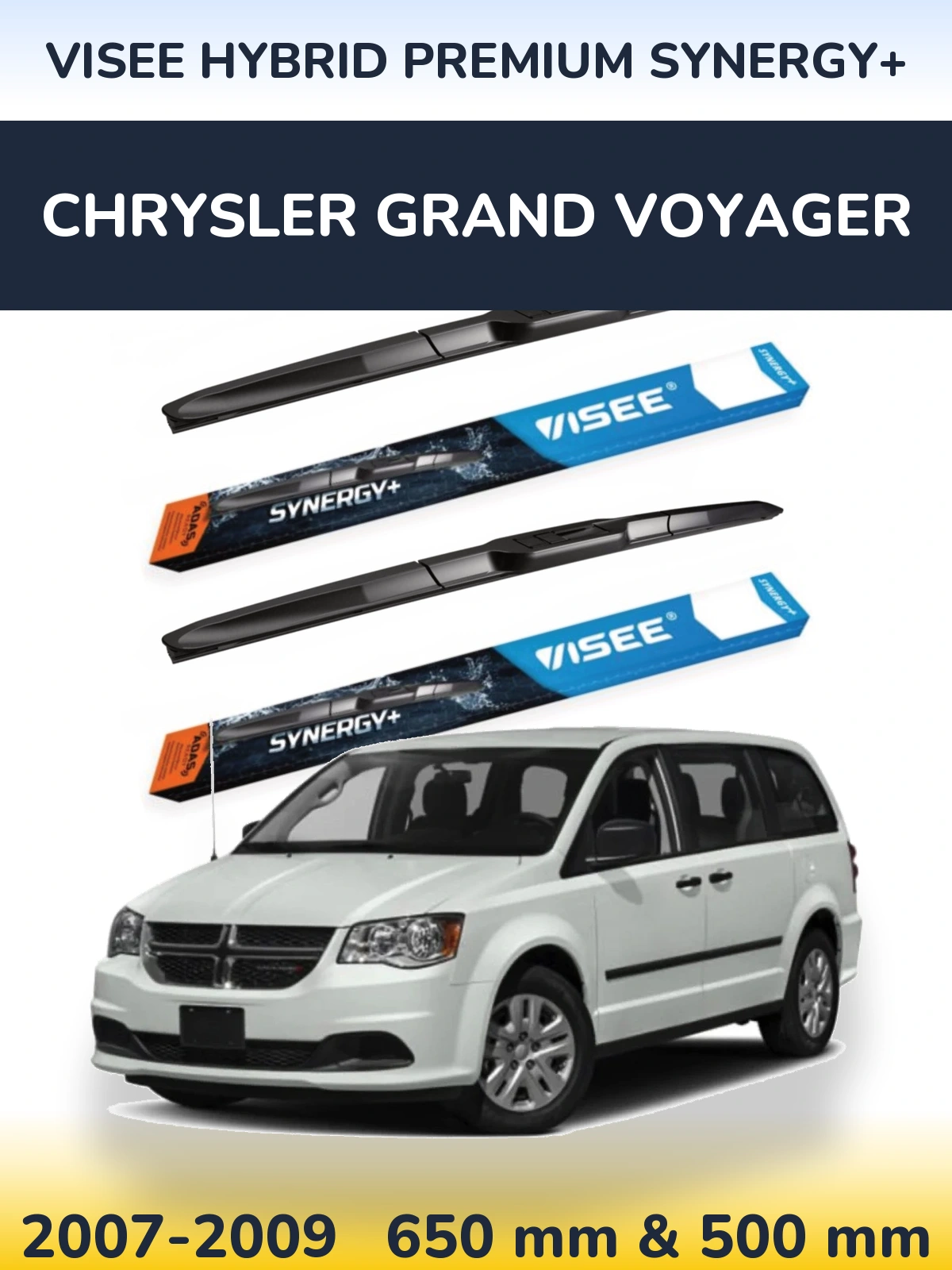 Torkarblad VISEE HYBRID PREMIUM SYNERGY+ för Chrysler Grand Voyager