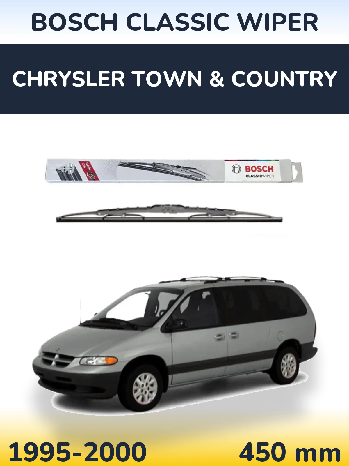 Torkarblad BOSCH Classic Wiper för Chrysler Town & Country