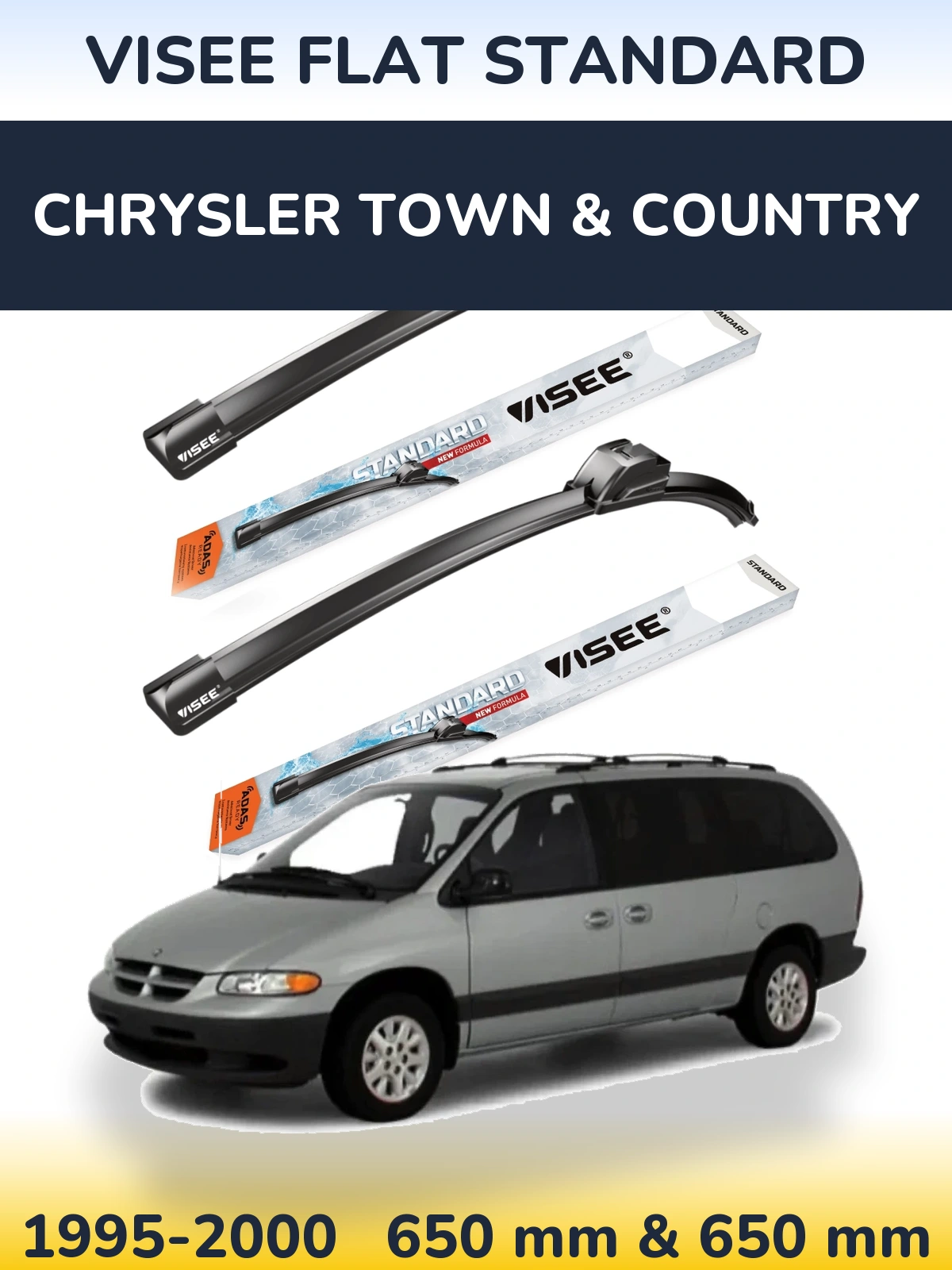 Torkarblad VISEE FLAT STANDARD för Chrysler Town & Country