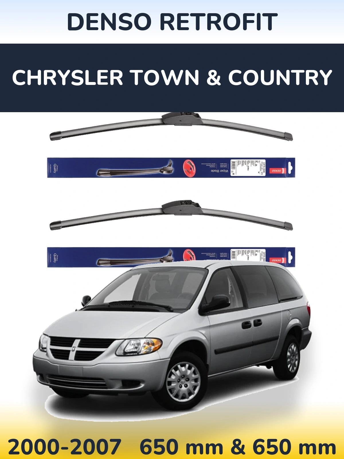 Torkarblad Denso Retrofit för Chrysler Town & Country