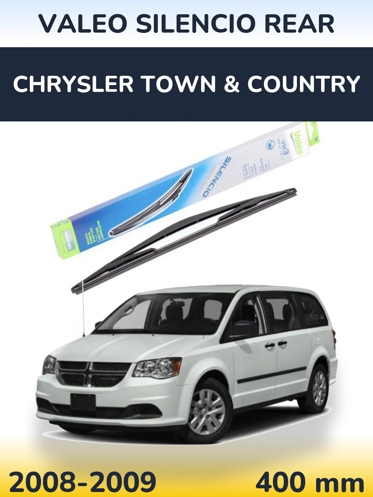 Torkarblad Valeo Silencio Rear för Chrysler Town & Country