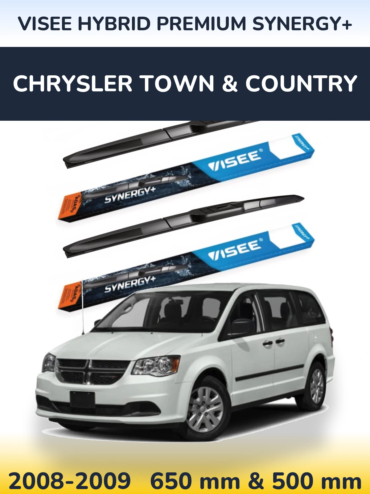 Torkarblad VISEE HYBRID PREMIUM SYNERGY+ för Chrysler Town & Country