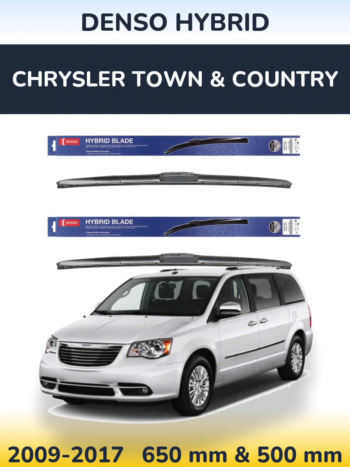 Torkarblad Denso Hybrid för Chrysler Town & Country