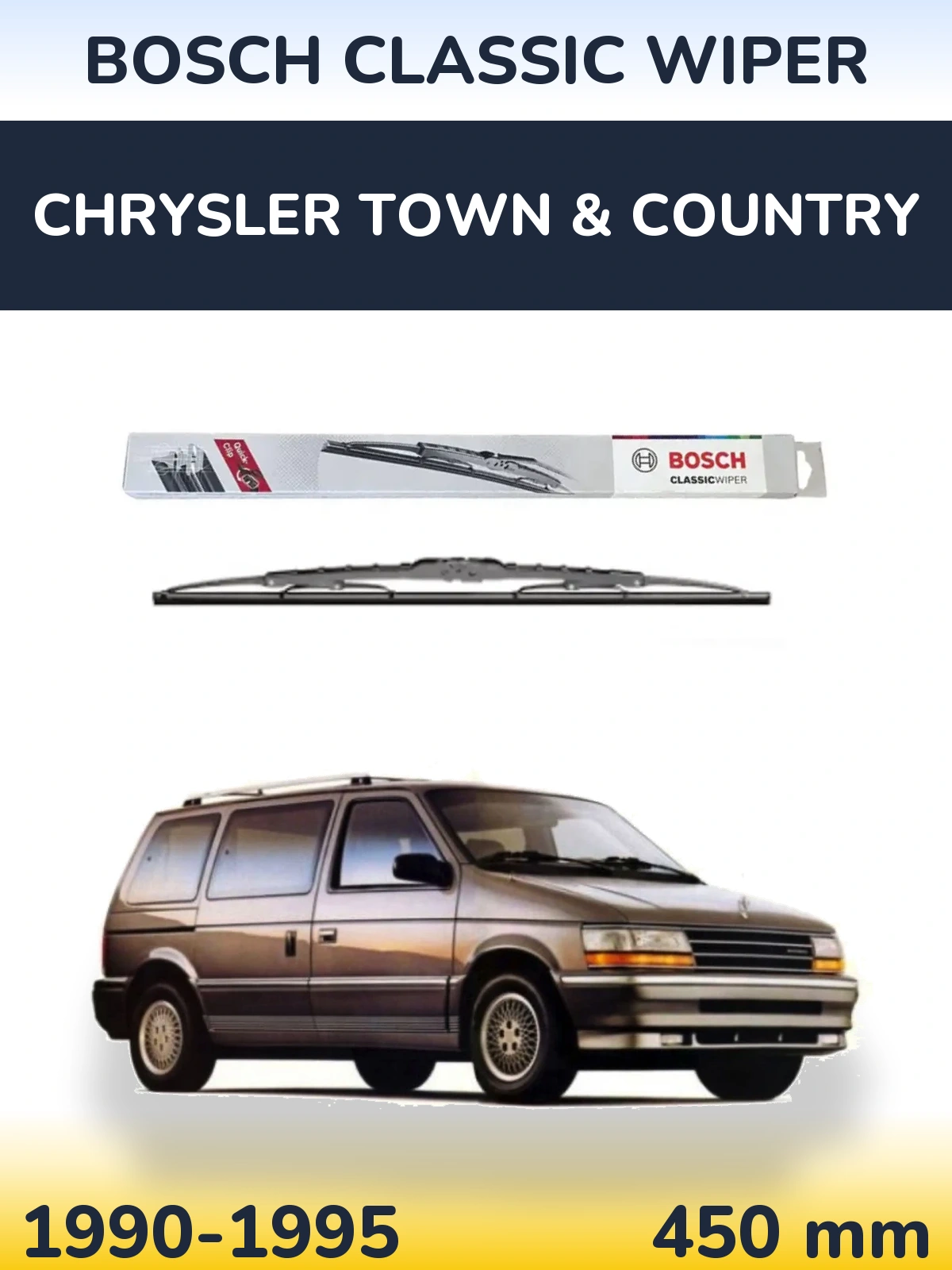 Torkarblad BOSCH Classic Wiper för Chrysler Town & Country