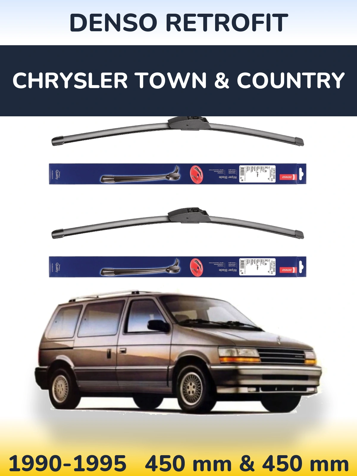 Torkarblad Denso Retrofit för Chrysler Town & Country