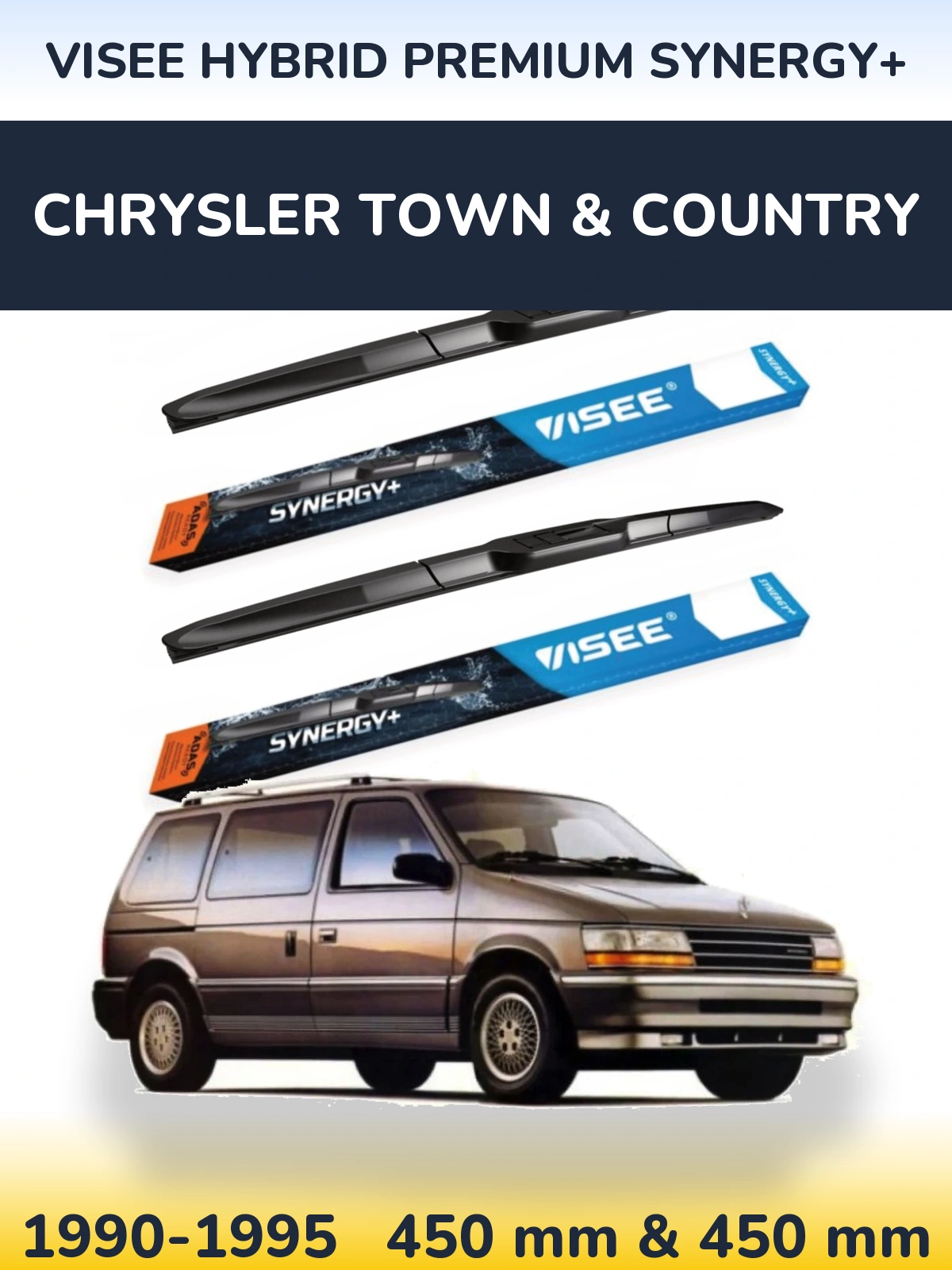 Torkarblad VISEE HYBRID PREMIUM SYNERGY+ för Chrysler Town & Country