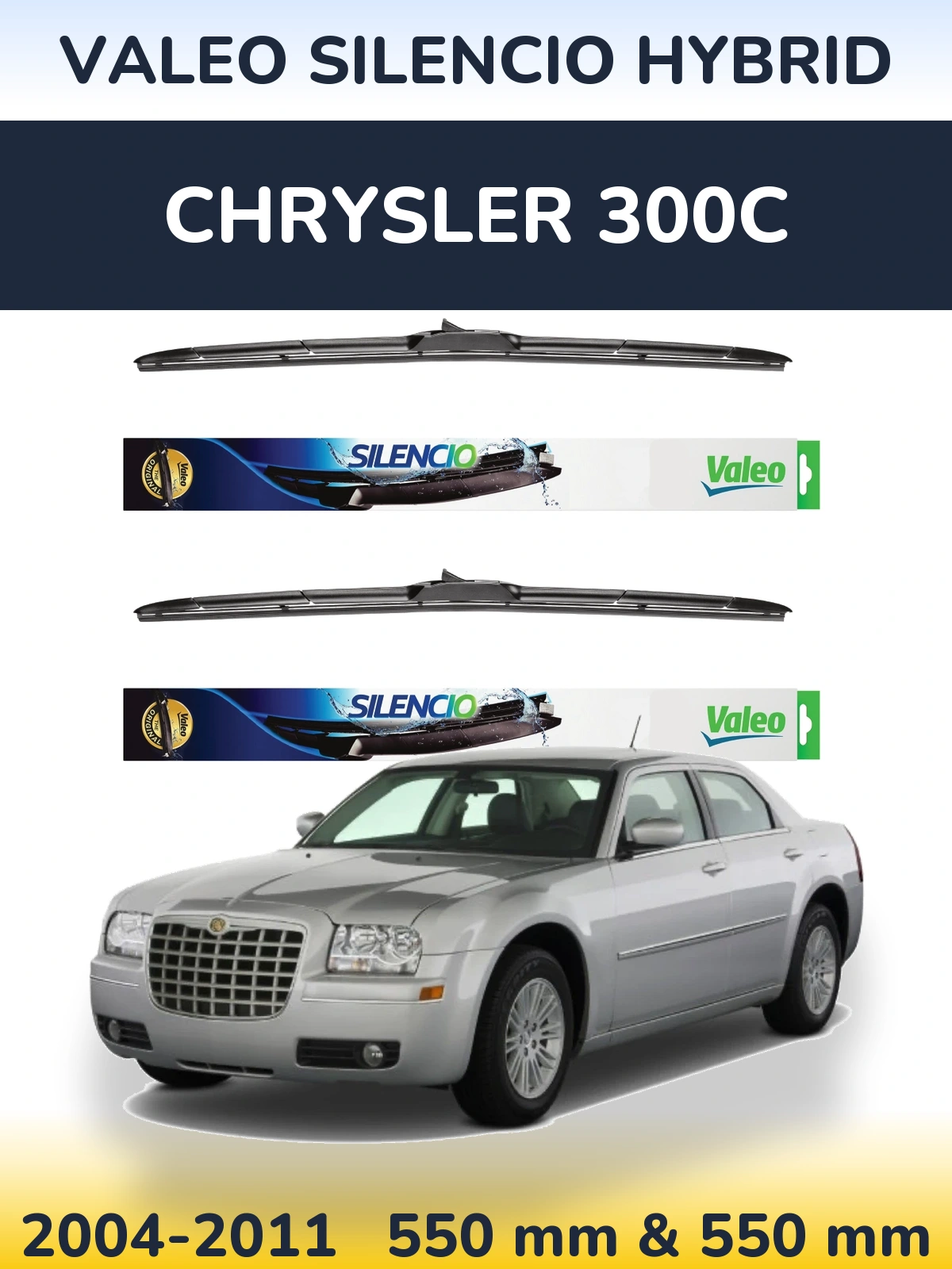 Torkarblad Valeo Silencio Hybrid för Chrysler 300C