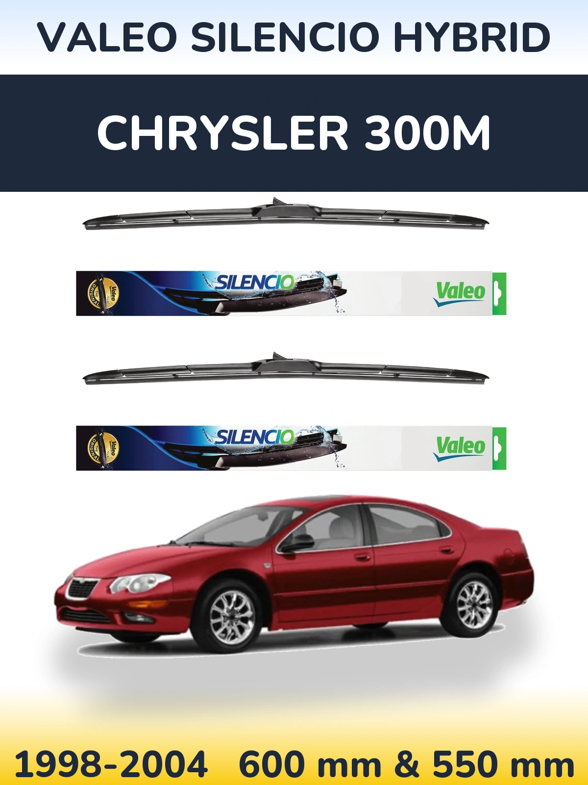 Torkarblad Valeo Silencio Hybrid för Chrysler 300M