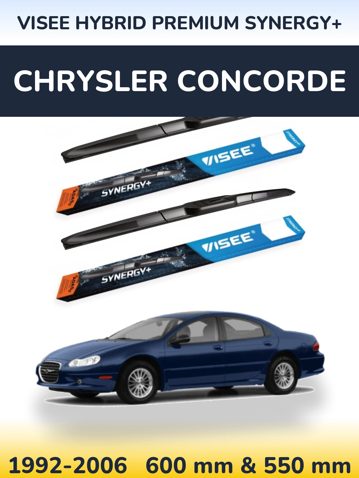 Torkarblad VISEE HYBRID PREMIUM SYNERGY+ för Chrysler Concorde